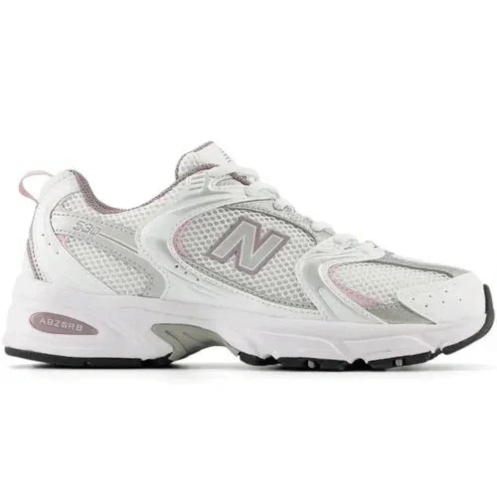 New Balance 530 Weiß Silber Metallic Eis Wein
