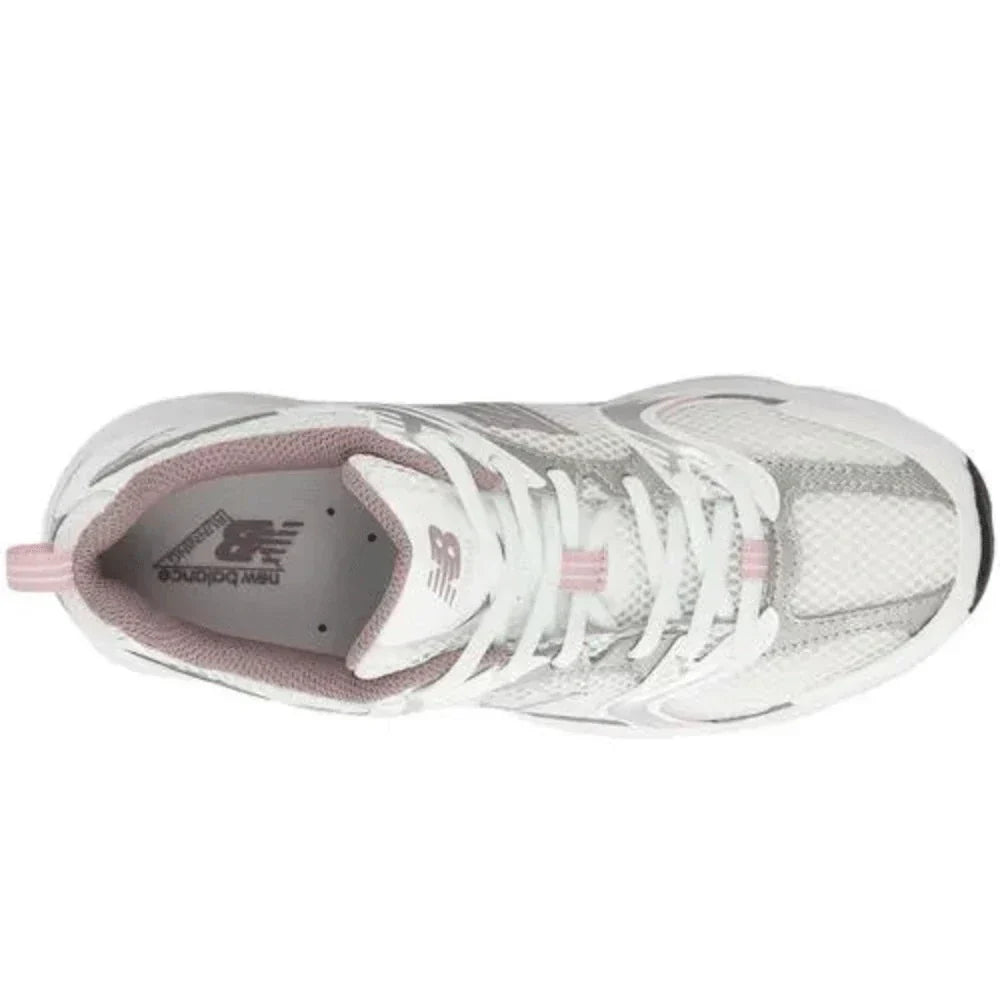 New Balance 530 Weiß Silber Metallic Eis Wein