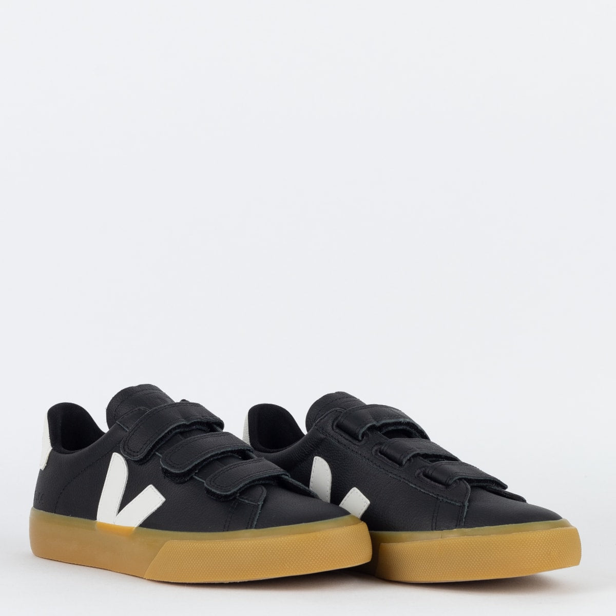 Vert Schuhe Logo Chromefree Leder Schwarz Weiß