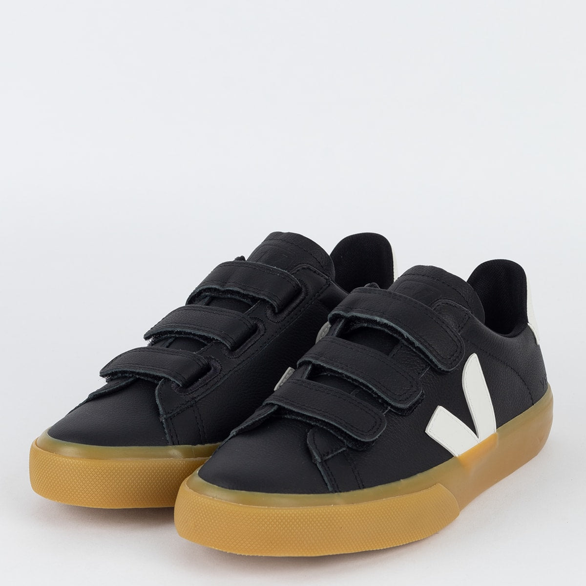 Vert Schuhe Logo Chromefree Leder Schwarz Weiß