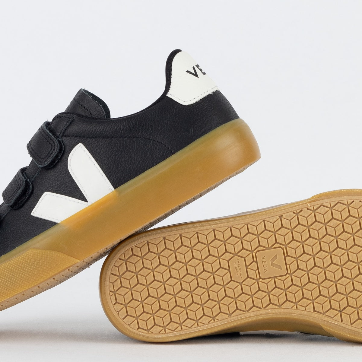 Vert Schuhe Logo Chromefree Leder Schwarz Weiß