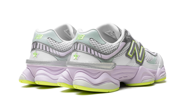 New Balance 9060 White Silver Metallic Taro