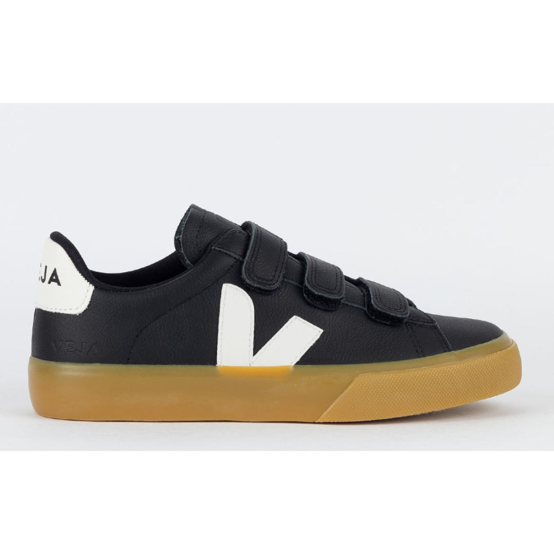 Vert Schuhe Logo Chromefree Leder Schwarz Weiß