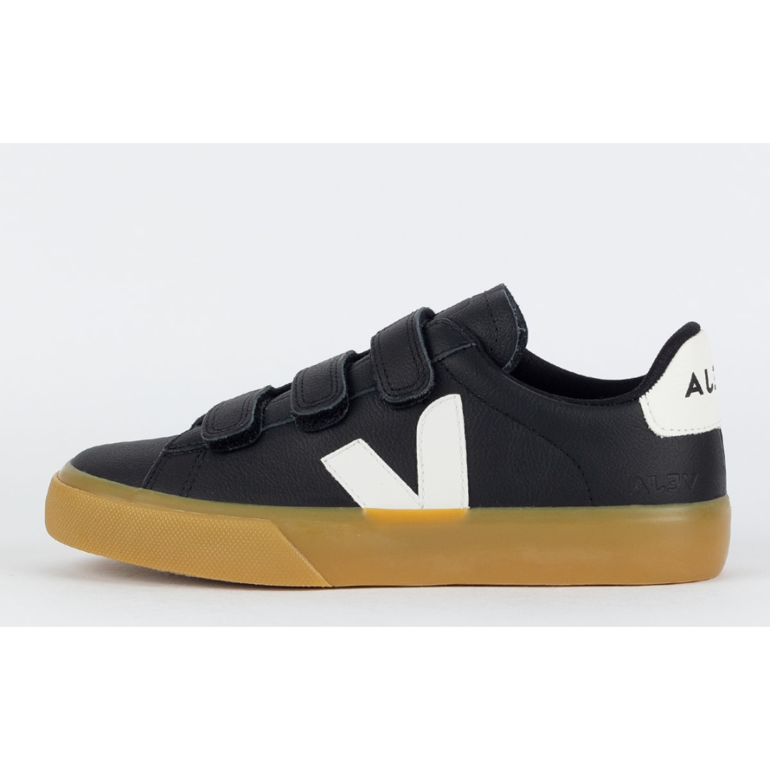 Vert Schuhe Logo Chromefree Leder Schwarz Weiß