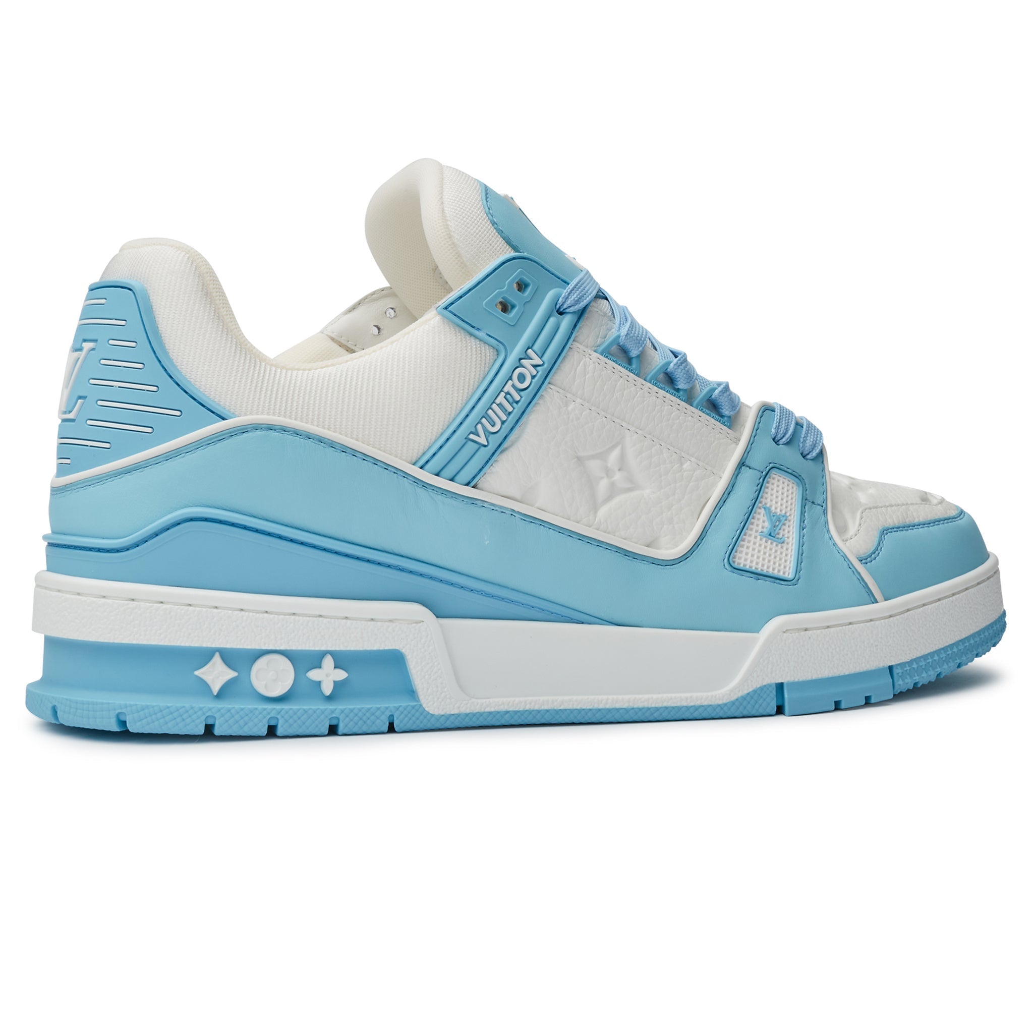 Louis Vuitton LV Monogram Weißer himmelblauer Sneaker