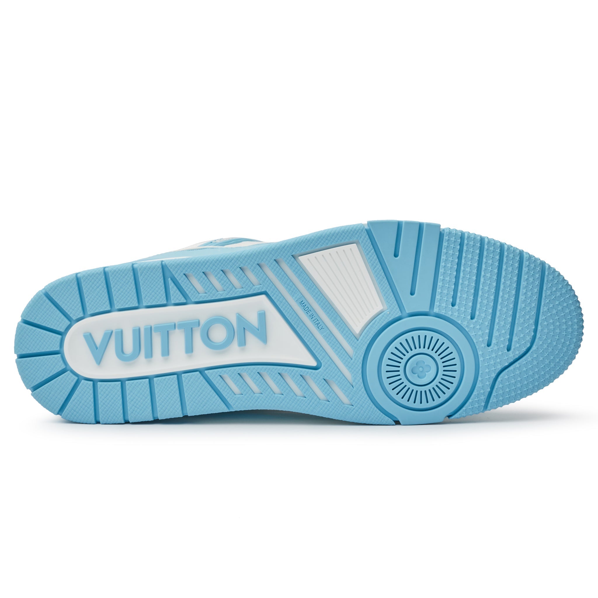Louis Vuitton LV Monogram Weißer himmelblauer Sneaker