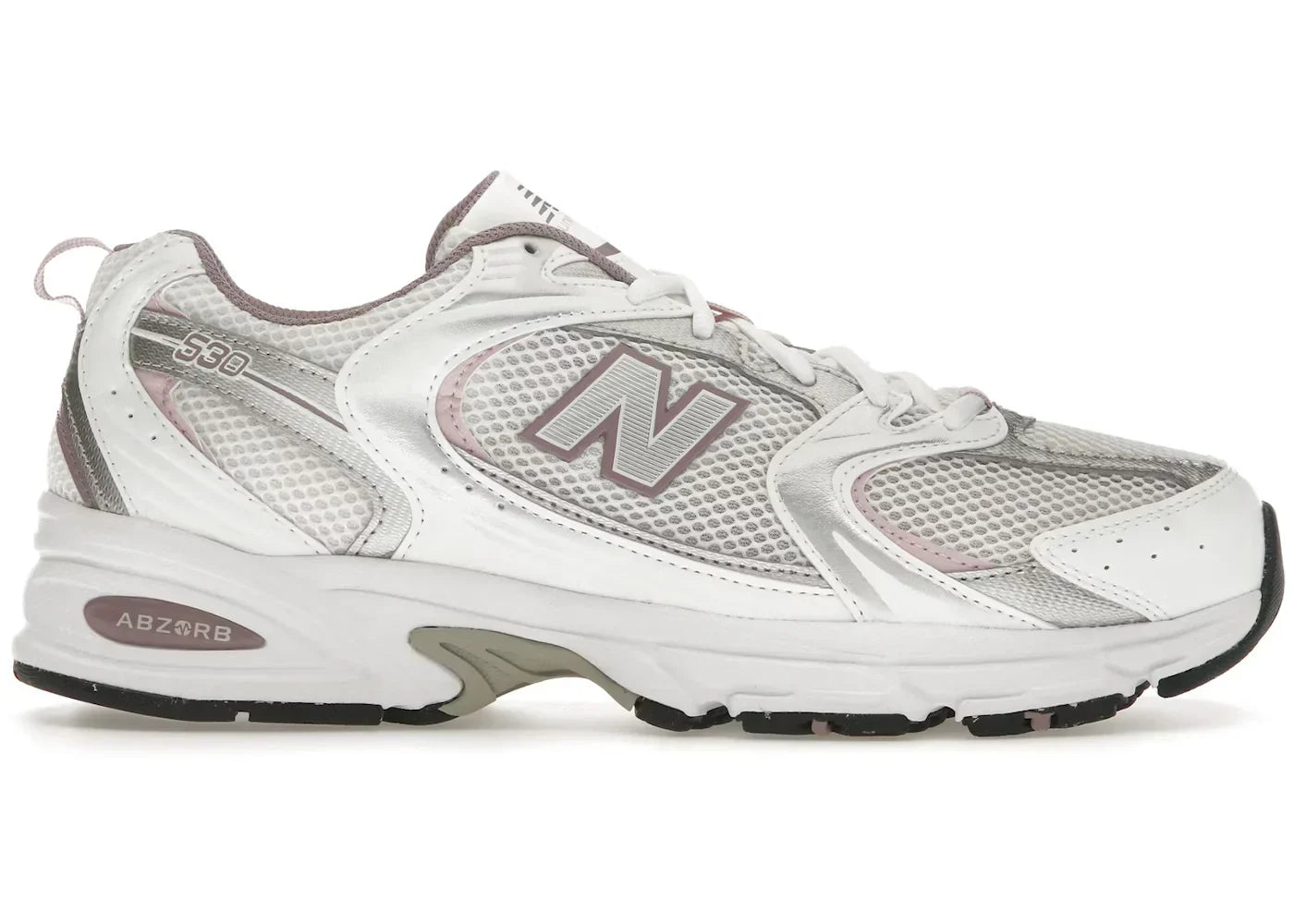 New Balance 530 Weiß Silber Metallic Eis Wein