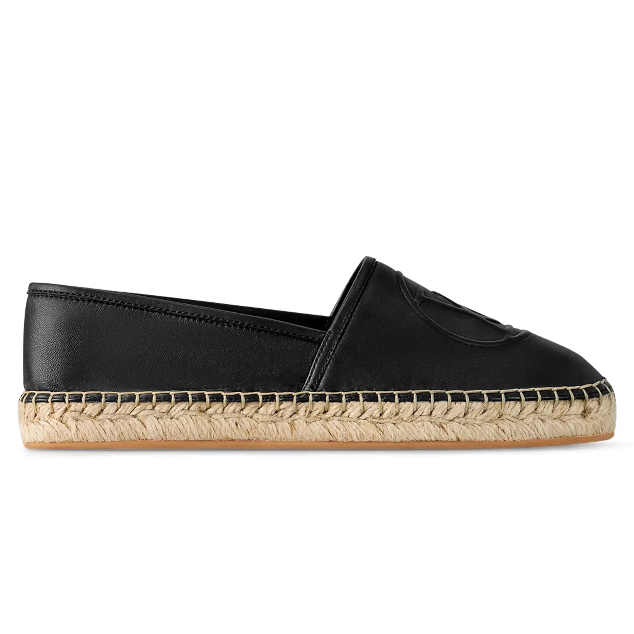 Louis Vuitton Starboard Leder Espadrilles Schwarz