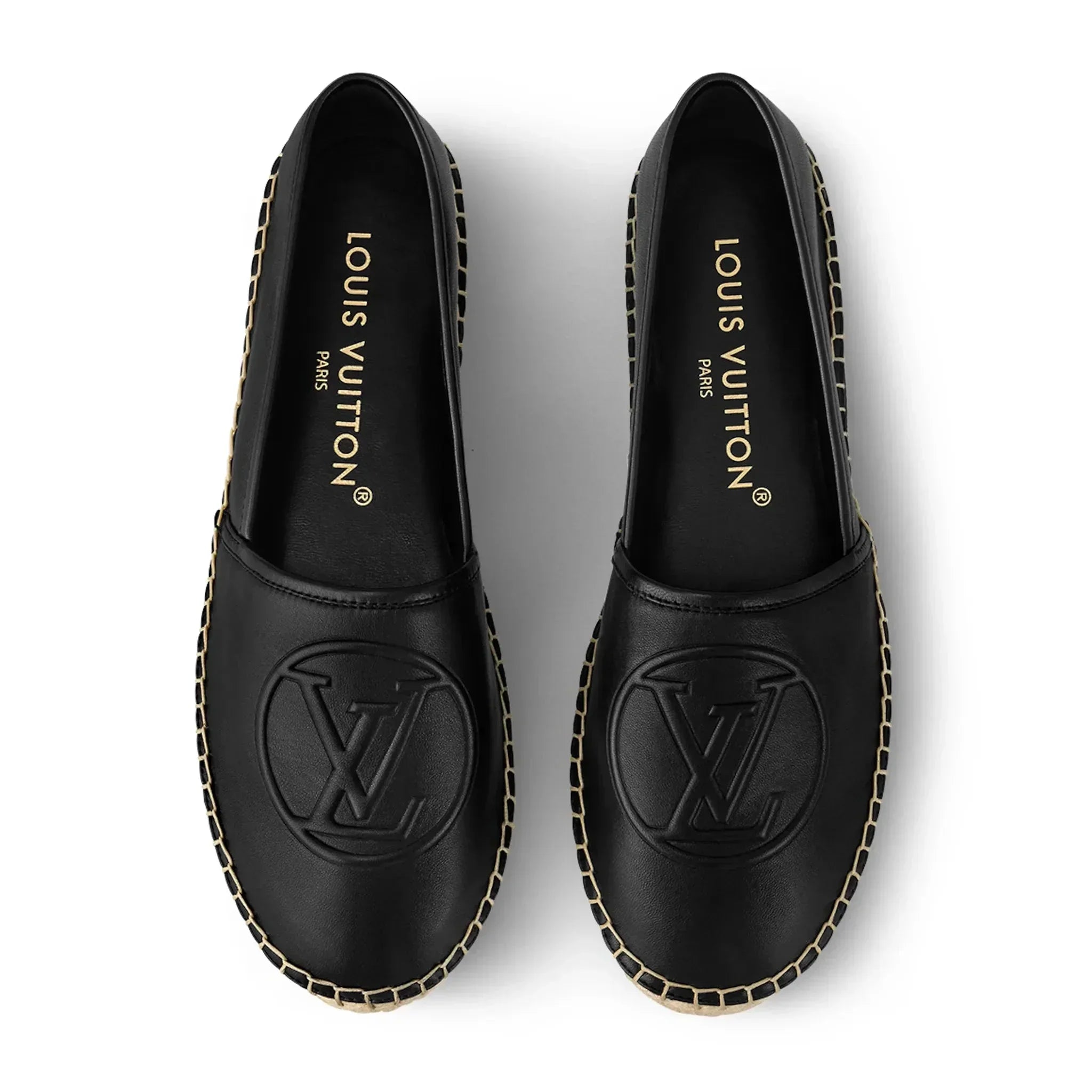 Louis Vuitton Starboard Leder Espadrilles Schwarz