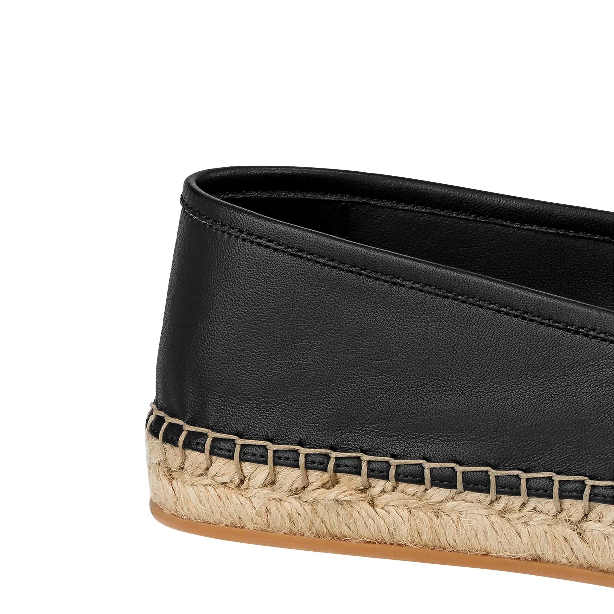 Louis Vuitton Starboard Leder Espadrilles Schwarz