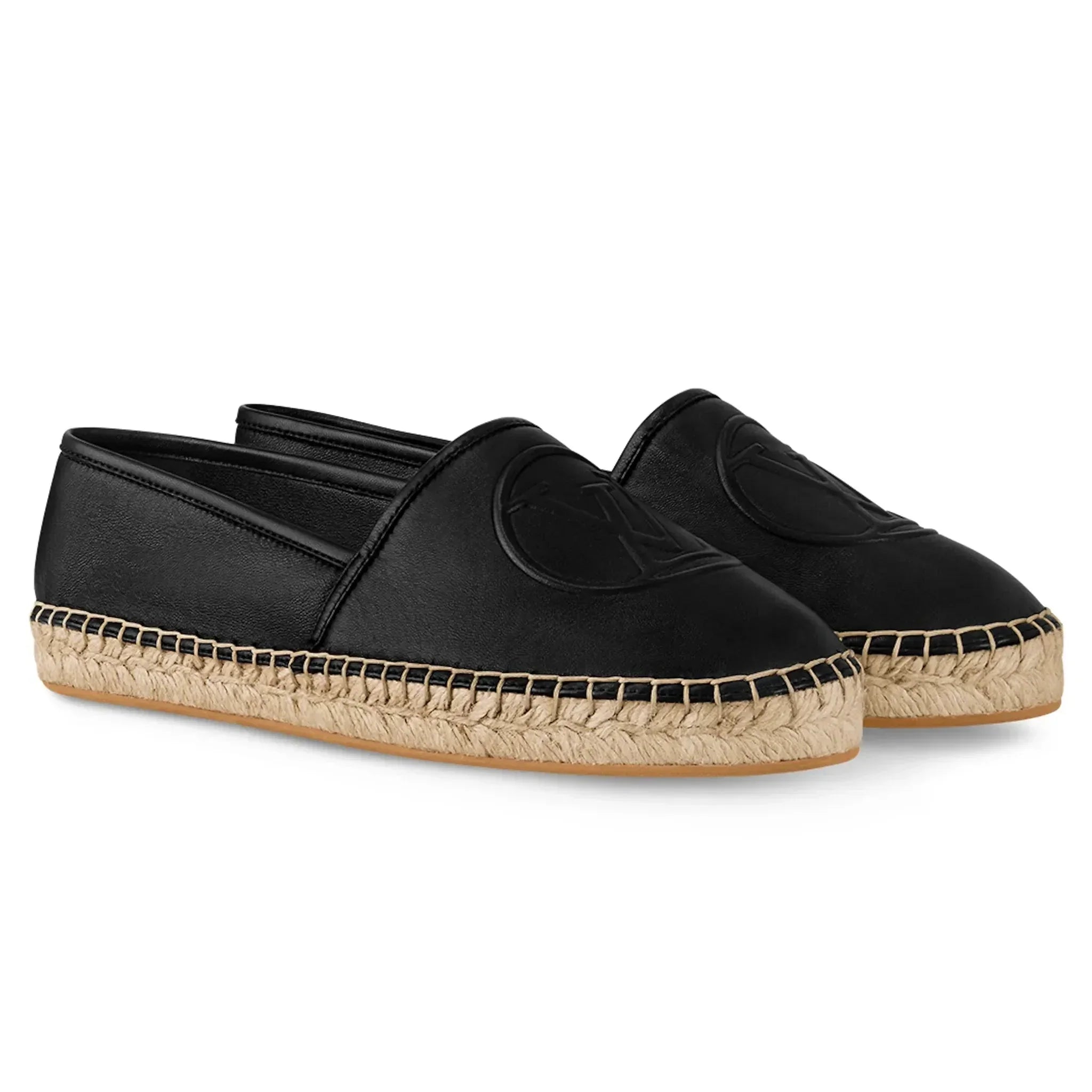 Louis Vuitton Starboard Leder Espadrilles Schwarz