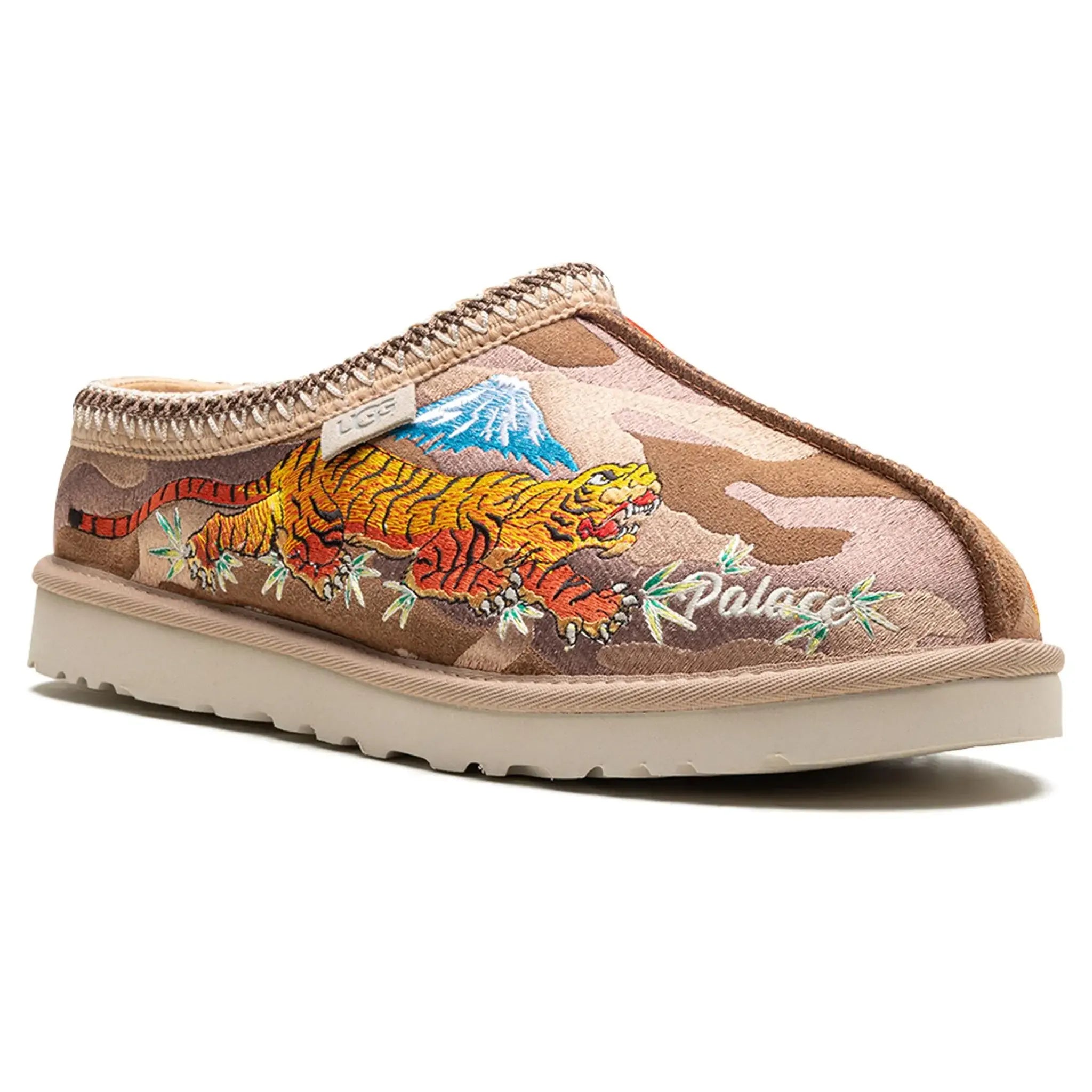 Palace x UGG Tasman Chestnut Camo Hausschuhe