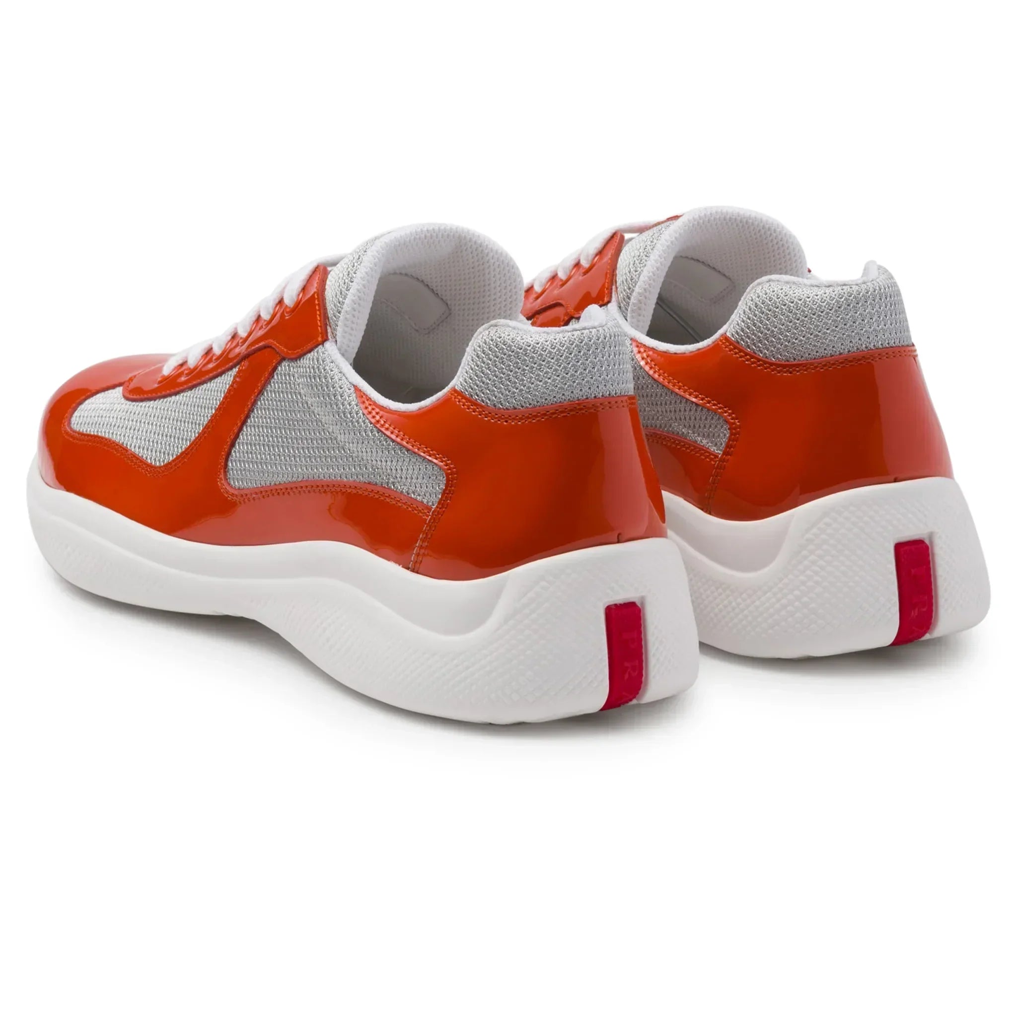 Prada Americas Cup Orange Silber Sneaker