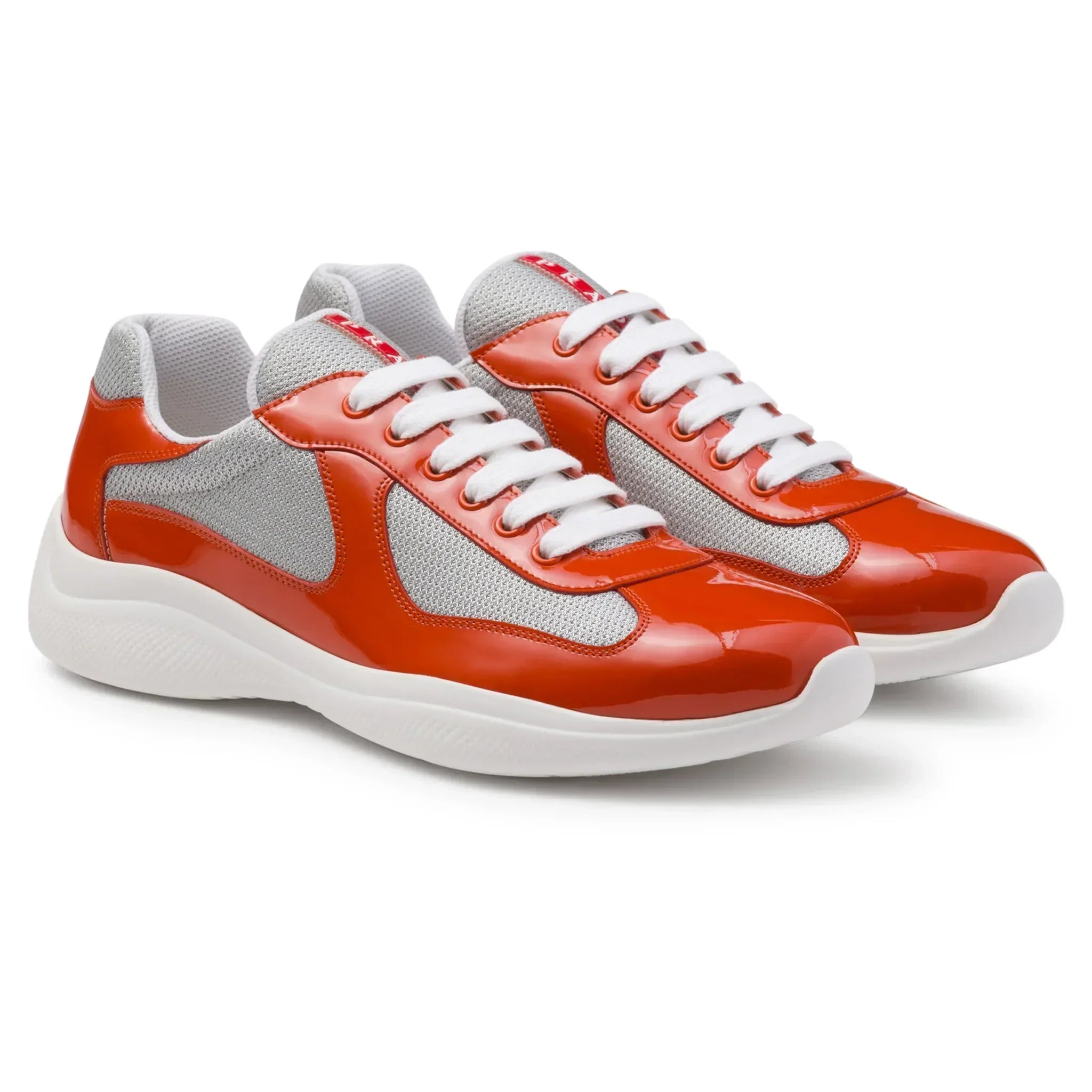 Prada Americas Cup Orange Silber Sneaker