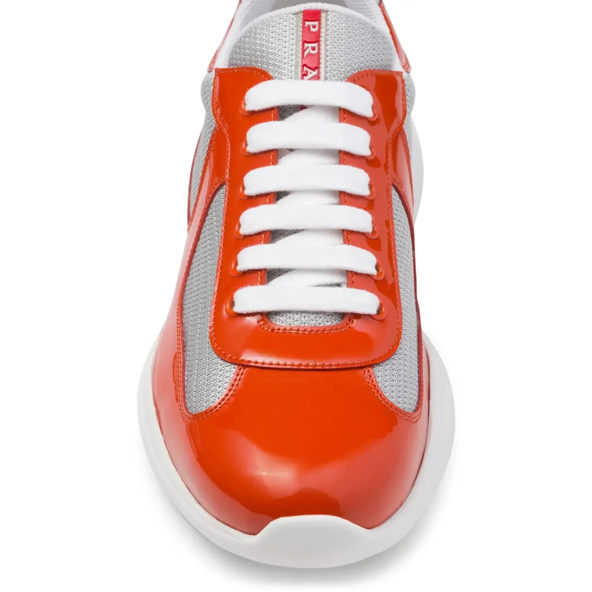 Prada Americas Cup Orange Silber Sneaker