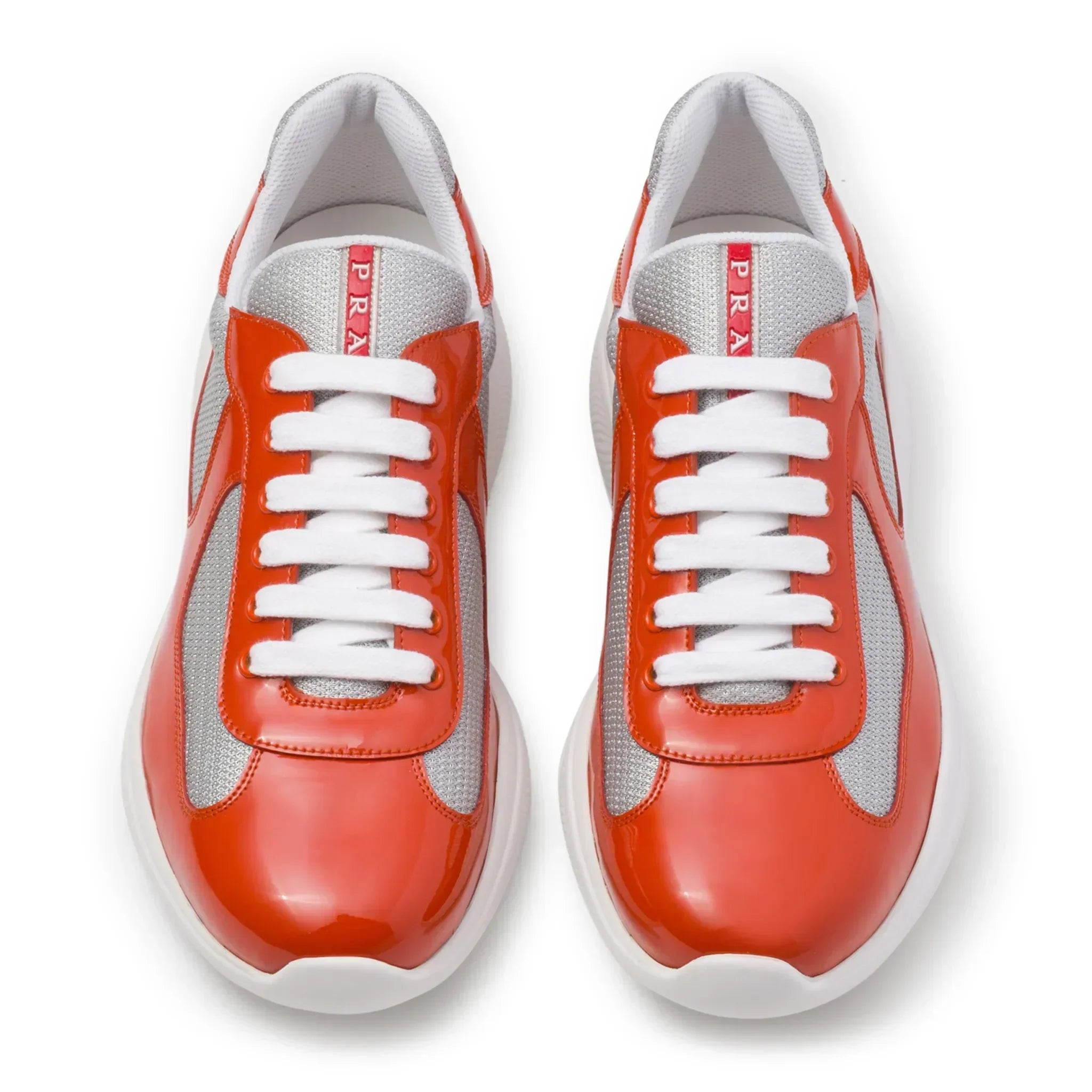 Prada Americas Cup Orange Silber Sneaker