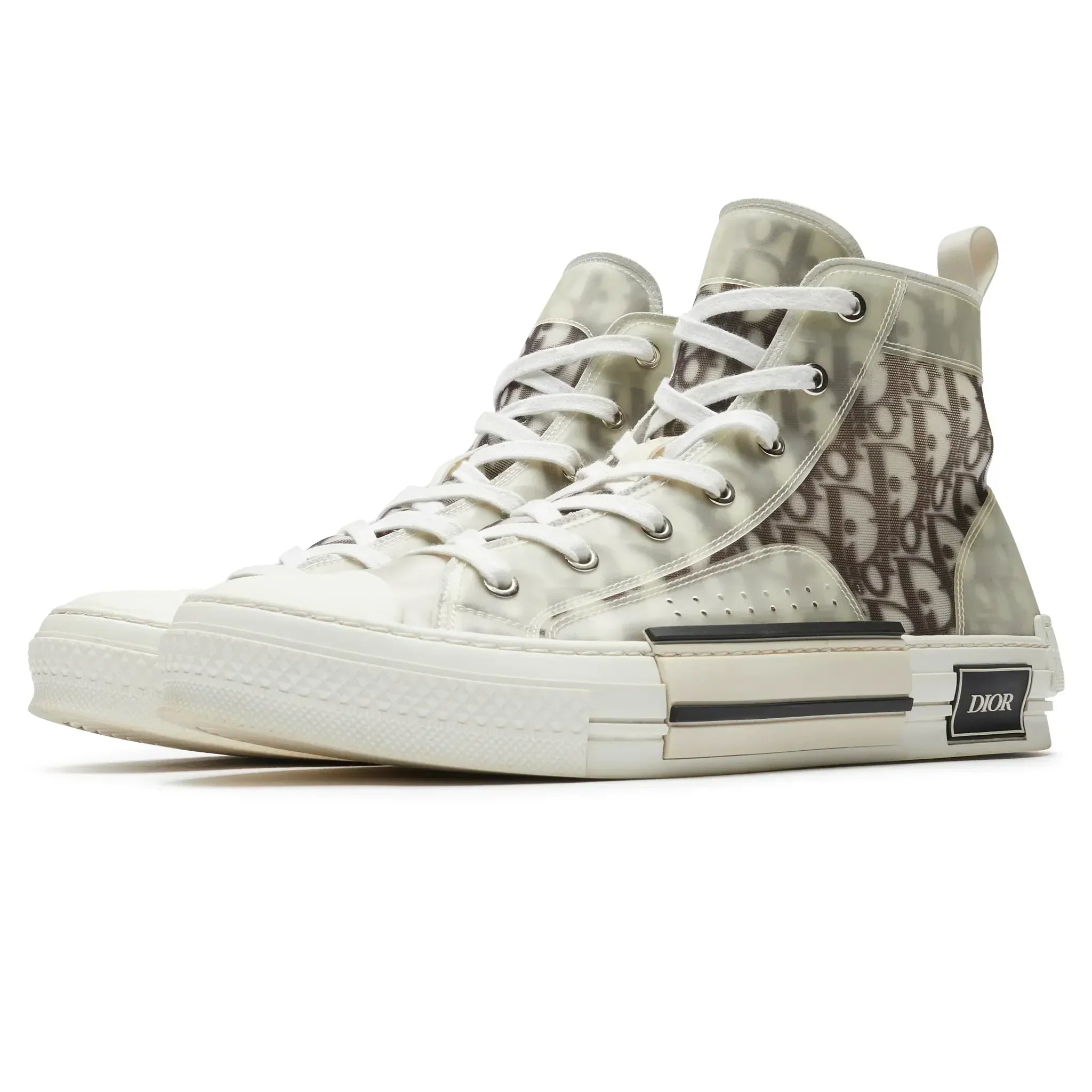 Second Hand - Dior B23 Dior Oblique High White Sneaker